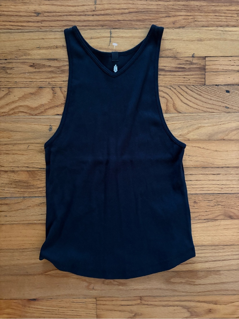 FP Movement by Free People Black Ribbed Tank Top Size XS NWOT Cotton Blend